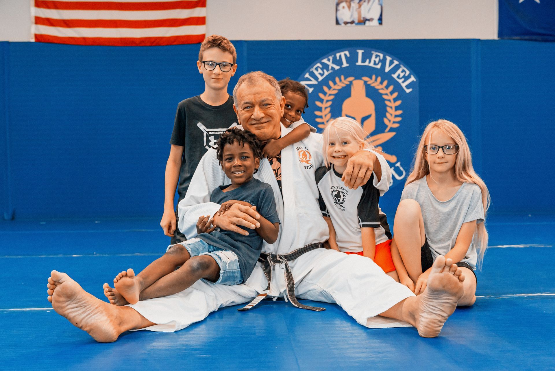 Students training Brazilian Jiu Jitsu at Next Level Jiu Jitsu in Richmond, Texas